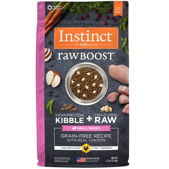 Instinct Raw Boost Grain - Free Dry Dog Food for Small Breeds, Real Chicken Recipe, 4 - Pound Package