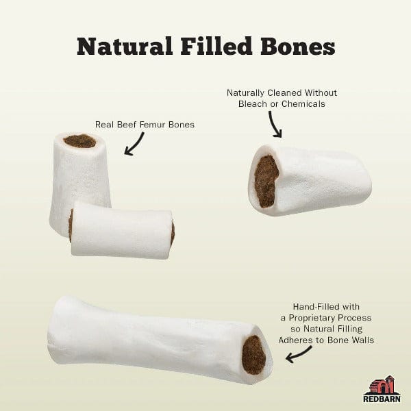 RedBarn All - Natural Dog Treat Filled Bone with Peanut Butter