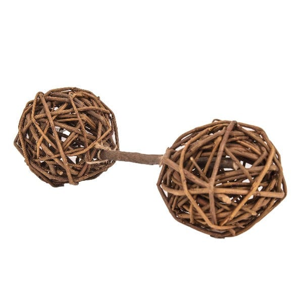 All - Natural Willow Barbell Chew Toy for Small Pets' Endless Fun