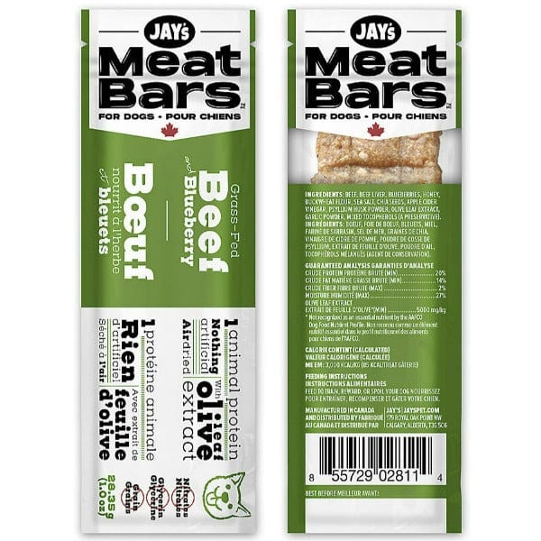 Jay's Premium Beef and Blueberry Dog Treat Meat Bars
