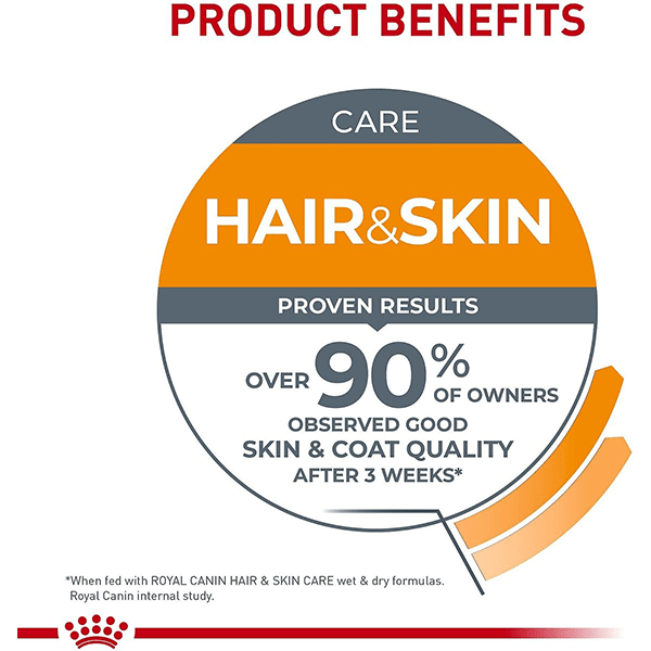 Royal Canin 85g Canned Cat Food: Hair & Skin Care Thin Slices in Gravy