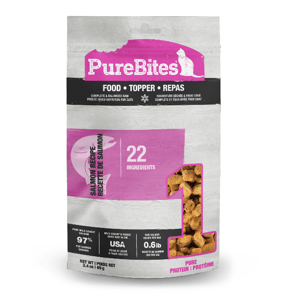 PureBites Freeze - Dried Salmon Recipe Cat Food Topper: A High - Quality Single Protein Option for Felines