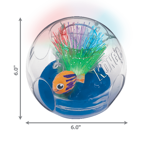 KONG Glow-in-the-Dark Bat-A-Bout Aquarium Cat Toy for Endless Fun