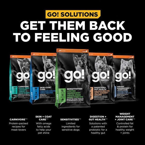 Go! Solutions High - Quality Sensitivities Limited Ingredient Grain - Free Insect - Based Recipe Dry Dog Food for Adult and Senior Dogs