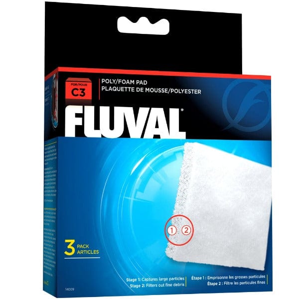 Fluval C Series High - Efficiency Poly/Foam Filter Pad 3 - Pack