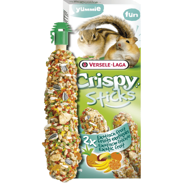 Versele-Laga Oven-Baked Crispy Snack Sticks for Hamsters & Chipmunks in Exotic Fruit Flavor