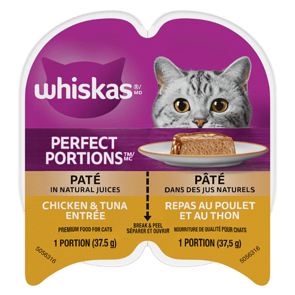 Whiskas Single - Serve Perfect Portions Chicken & Tuna Pâté Wet Cat Food