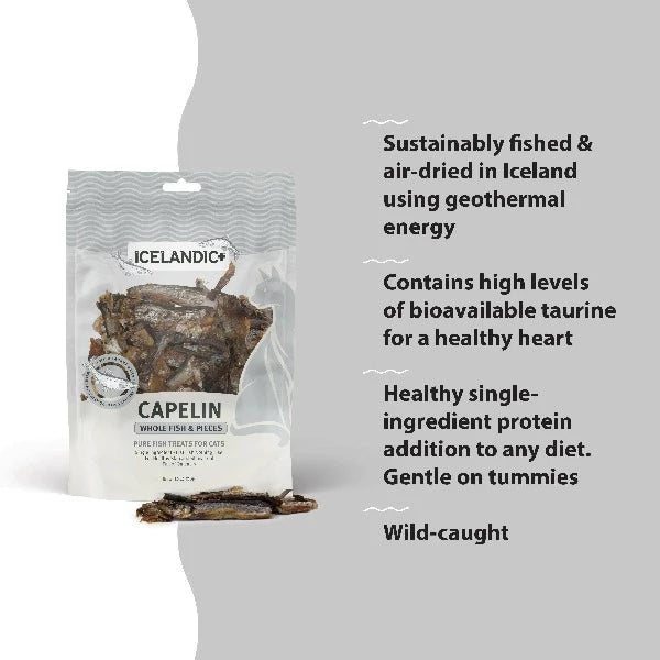 Icelandic Capelin Whole Fish Special Order Cat Treats for Feline Delight