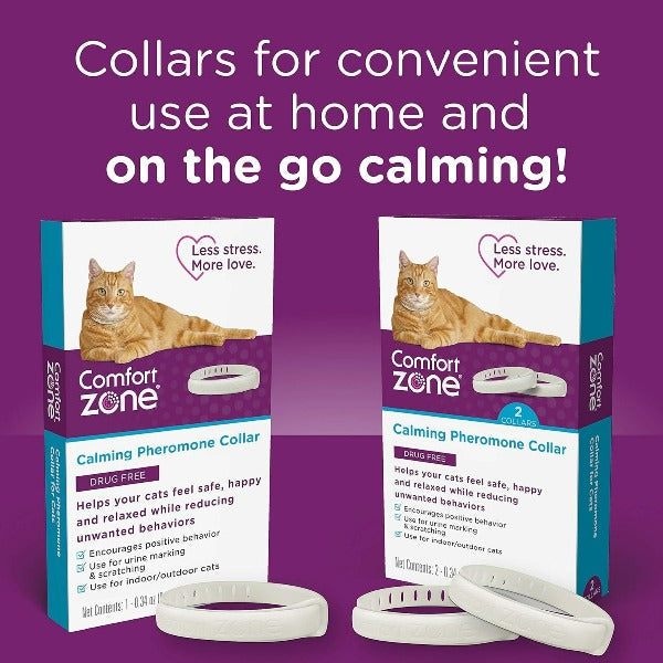 Comfort Zone Cat Calming Pheromone Collar for On - the - Go Cats