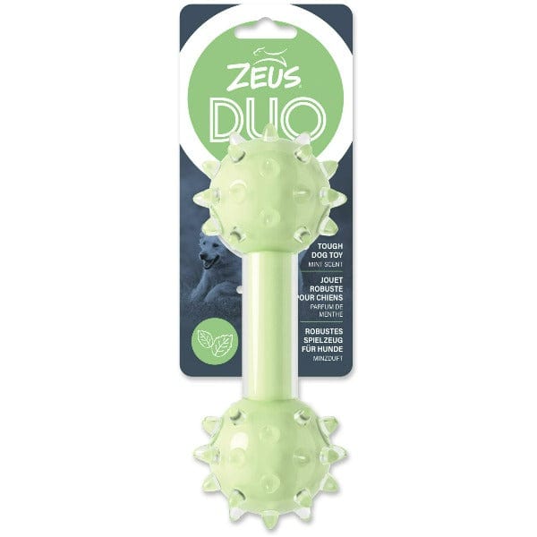 Zeus Duo Spike Dog Chew Dumbbell - Durable and Scented Canine Toy