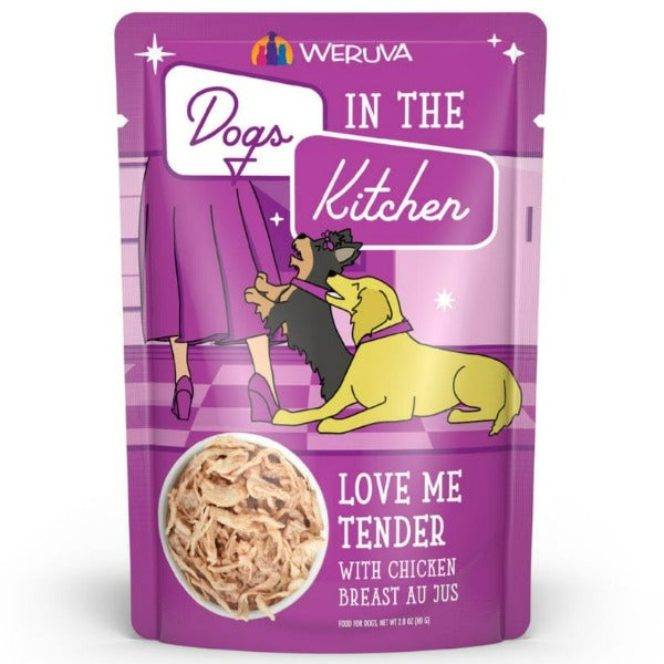 Delicious Love Me Tender Pouch Dog Food for Dogs Who Love the Kitchen