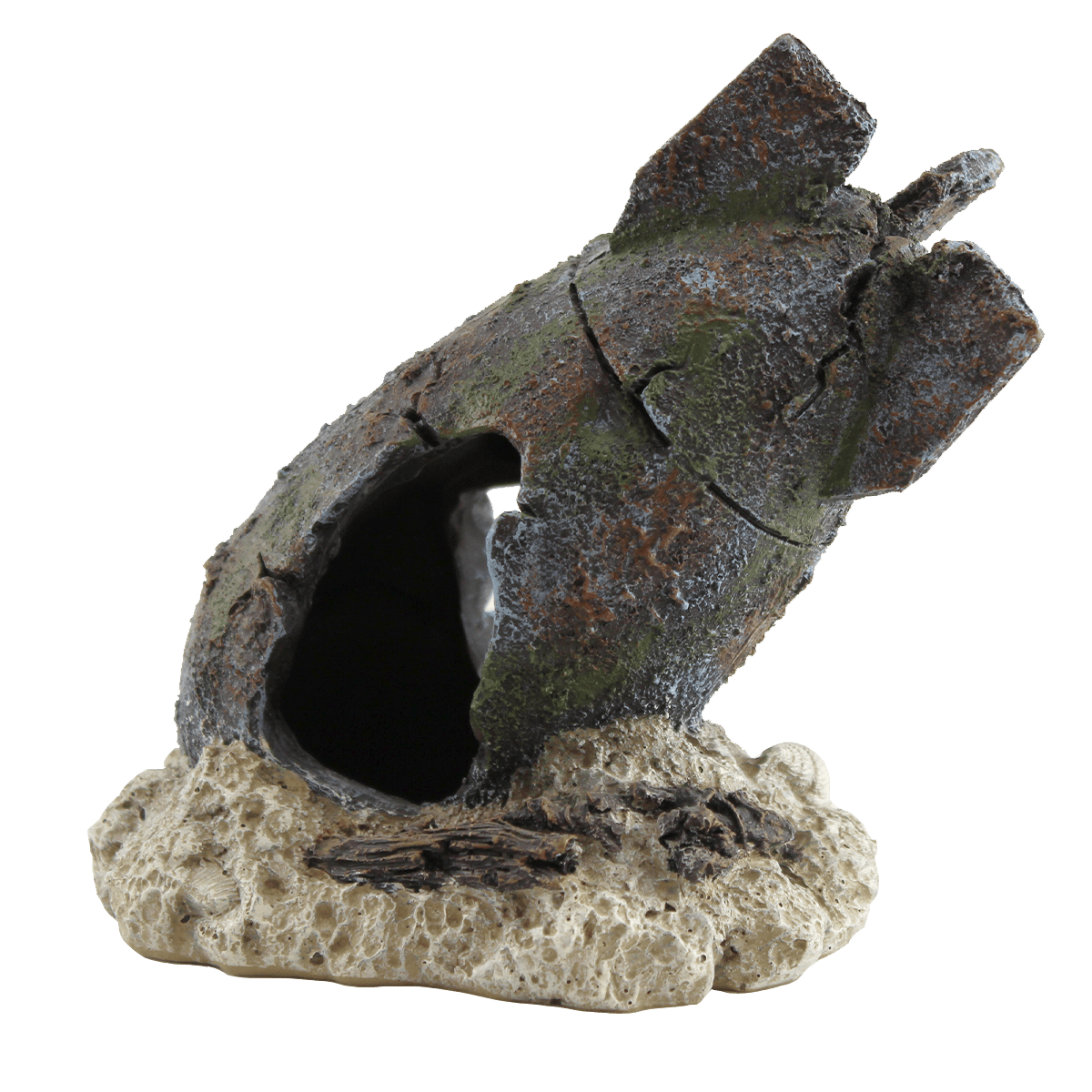 Fun Fish Gear Sunken Bomb-Style Aquarium Ornament for Unique Decor