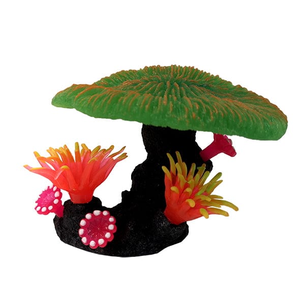 Glow-in-the-Dark Silicone Fungia Style Fish Gear Aquarium Ornament