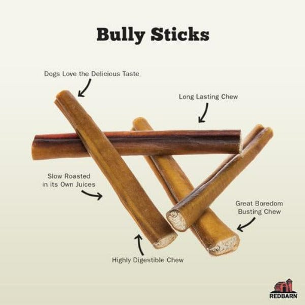RedBarn 7-Inch Odorless All-Natural Beef Bully Stick for Dogs