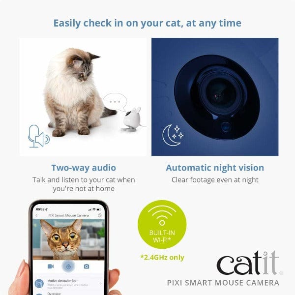 Catit PIXI High - Tech Smart Mouse Camera for Remote Cat Monitoring