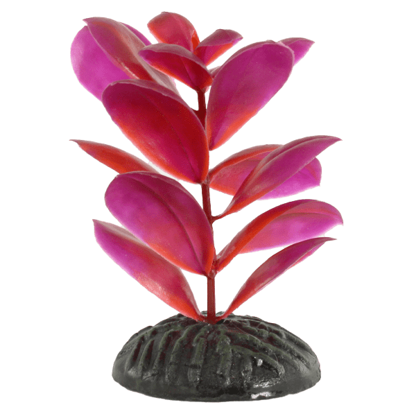 Aquarium Decorative Magenta Bacopa Plastic Betta Fish Plant Set of Four