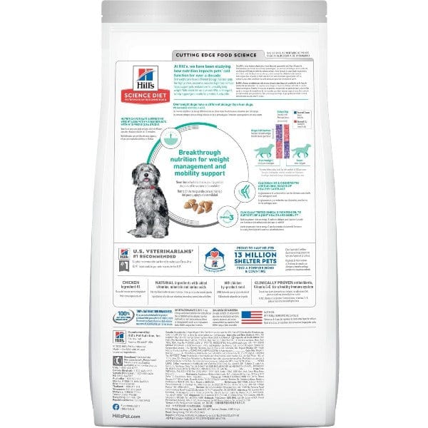 Hill's Science Diet Adult Dry Dog Food - Chicken Recipe for Perfect Weight and Joint Support