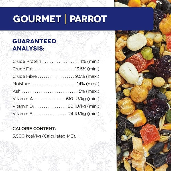 HARI Gourmet High - Quality Premium Seed, Fruit, Vegetable, and Nut Mix Specially Designed for Parrots