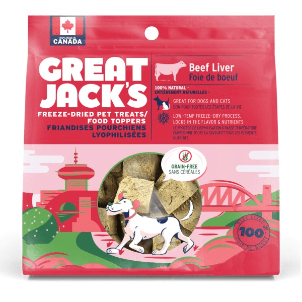 Great Jack's Premium Freeze-Dried Beef Dog Treats & Food Toppers
