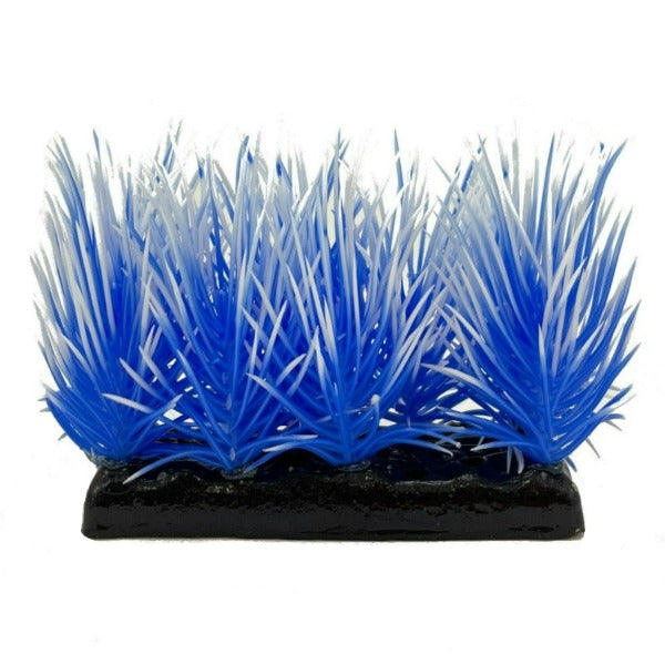 Blue and White Hairgrass Aquarium Plant Decorative Fish Gear - Set of 4