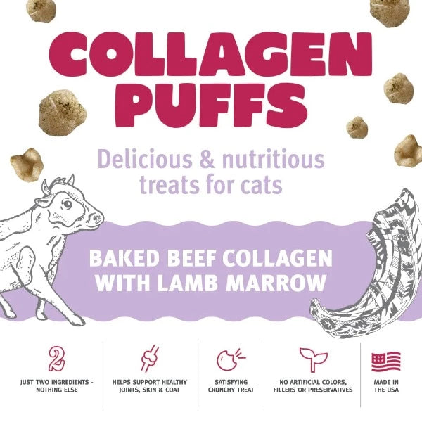 Delicious Icelandic-Style Beef Collagen Puffs with Lamb Marrow - Premium Cat Treats (Special Order)