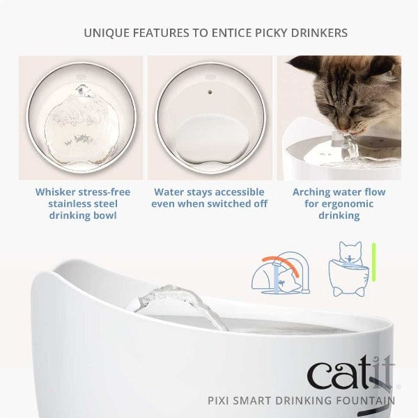 Catit PIXI High - tech Smart Water Fountain for Cats with UV - C Sterilization