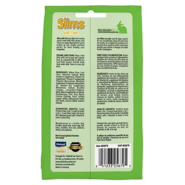 Vitakraft Slims Small Animal Treats - Corn Nibble Stick Delights
