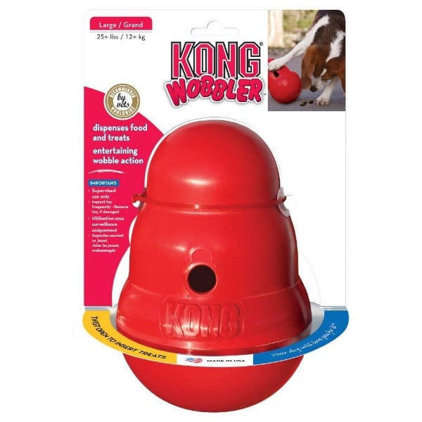 KONG Wobbler Interactive Treat - Dispensing Dog Toy for Mental Stimulation