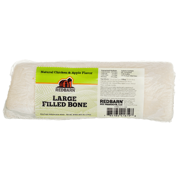 RedBarn All - Natural Chicken & Apple Filled Durable Beef Femur Bones for Dogs