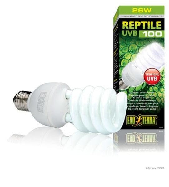 Exo Terra High - Performance Reptile UVB100 Lamp for Tropical and Sub - Tropical Reptiles