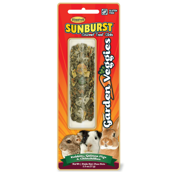 Higgins Premium Sunburst Garden Veggies Treat Stick for Small Animals like Rabbits, Guinea Pigs & Chinchillas