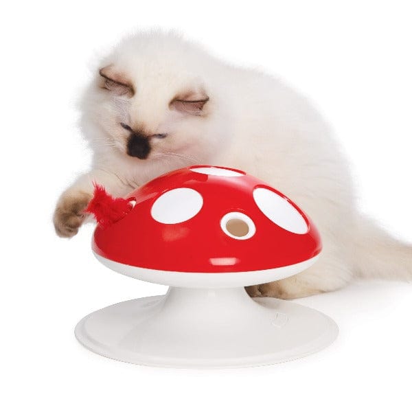 Catit Senses 2.0 360° Motion-Activated Mushroom Interactive Feather Toy for Cats