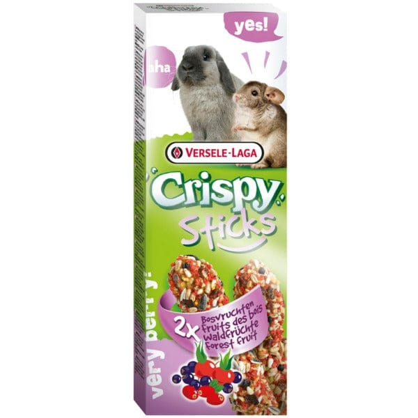Versele-Laga Forest Fruit Flavored Oven-Baked Crispy Snack Sticks for Pet Rabbits and Chinchillas
