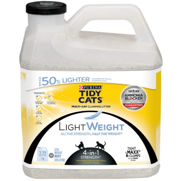 Tidy Cats Lightweight 4-in-1 Multi-Cat Clumping Litter with Ammonia Blocking