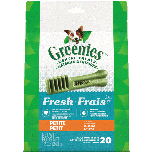 Greenies Premium Fresh Breath Dental Treats for Adult Petite Dogs, 12 Ounce Package