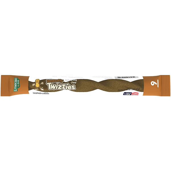 Emerald Pet Peanutty Twisted Dog Chew Treats - Twizzies Style