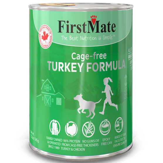 FirstMate Cage - free High - Quality Turkey Formula Canned Dog Food