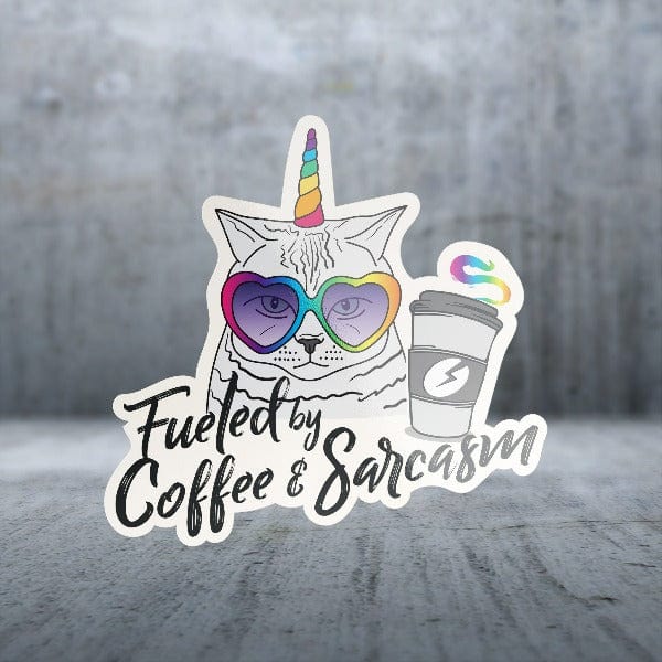 Coffee and Sarcasm Inspired Small Sticker Pack with Matte Finish