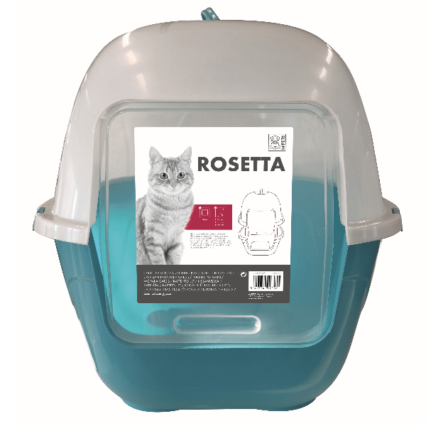 M-PETS High - Quality Rosetta Hooded Cat Litter Box in Green or Teal