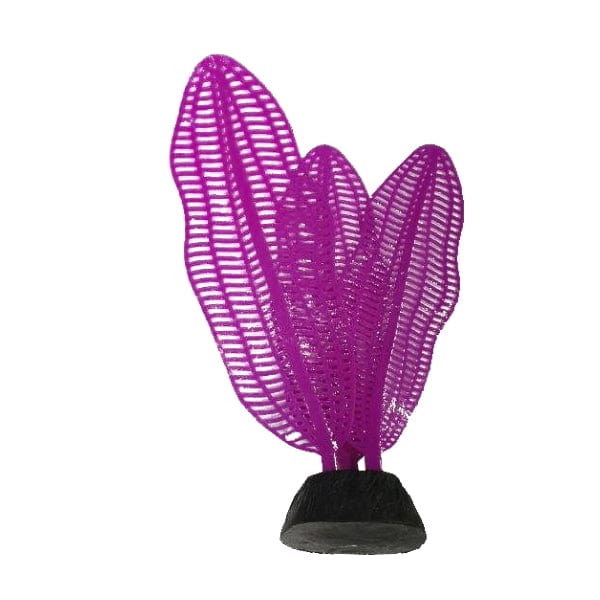 Glow-in-the-Dark Madagascar Purple Laceleaf Silicone Aquarium Plants Set of 5