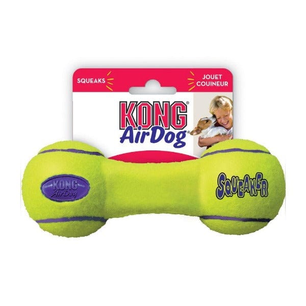 KONG Airdog Squeaky Dumbbell - Ideal Fetch Toy for Active Dogs