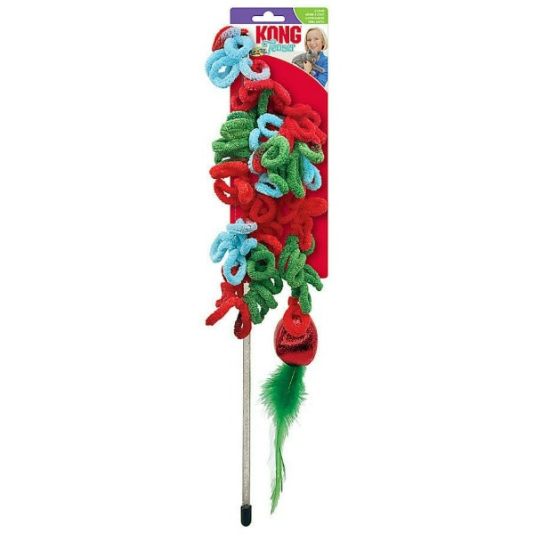 KONG Premium Holiday Loopz Interactive Cat Teaser Toy for Feline Entertainment