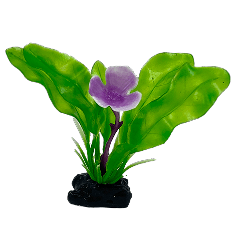 Purple Lily Style Plastic Betta Fish Gear Plants Set of 3