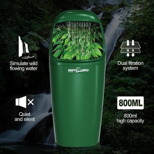 Reptizoo Reptile Drinking Waterfall Fountain - Ideal for Creating a Natural Habitat for Your Reptiles