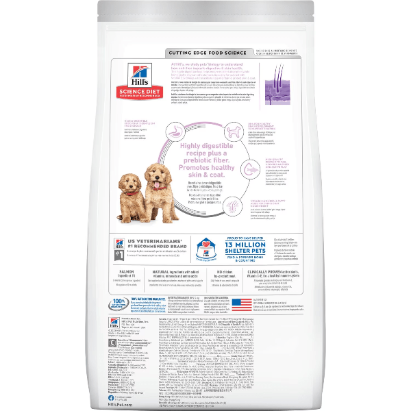 Hill's Science Diet Puppy Dry Dog Food: Salmon & Brown Rice for Sensitive Stomachs and Skin