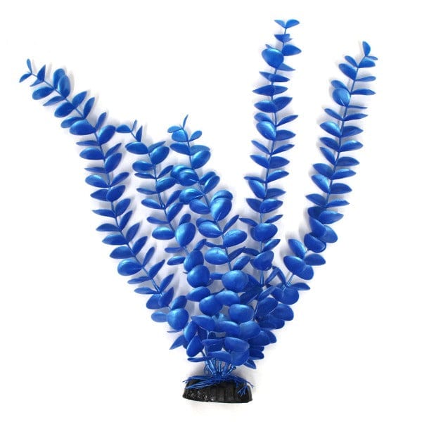 Blue Bacopa Artificial Plastic Aquarium Fish Decorative Gear Plant (Approximately 16 Inches Tall)