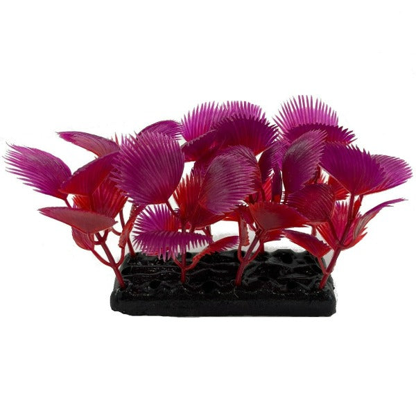 Red Palm Aquarium Fish Gear Decorative Foreground Plants (Set of 4)