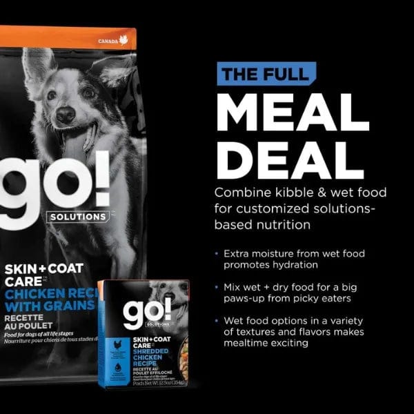 Go! Solutions Grain-Included Dry Dog Food with Chicken Recipe for Skin and Coat Care