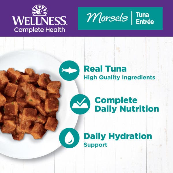 Wellness Complete Health Canned Cat Food - Tuna Entree in Gravy, 3 - ounce Can for Feline Wellness