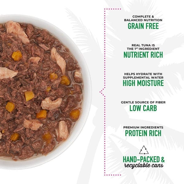 Tiki Cat Aloha Friends 5.5oz Canned Cat Food: Tuna, Ocean Whitefish & Pumpkin Recipe